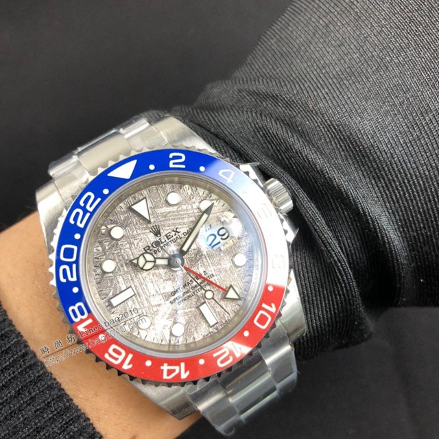 勞力士複刻手錶 Rolex格林尼治ll男士腕表 隕石面真 陶瓷表圈  gjs1710